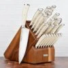Wusthof Classic Ikon Creme 26 Piece Acacia Knife Block Set