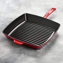 Staub 12" Cherry Red Square Grill Pan -Zwilling Shop DSC 2599 1