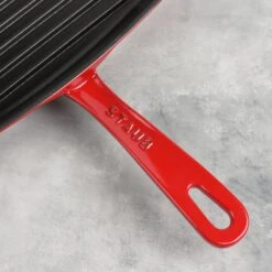 Staub 12" Cherry Red Square Grill Pan -Zwilling Shop DSC 2601 1