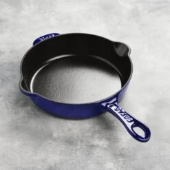 Staub 8.5" Sapphire Blue Cast Iron Deep Traditional Skillet -Zwilling Shop DSC 2609