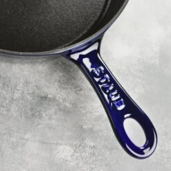 Staub 8.5" Sapphire Blue Cast Iron Deep Traditional Skillet -Zwilling Shop DSC 2611