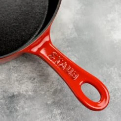 Staub 8.5" Cherry Red Cast Iron Deep Traditional Skillet -Zwilling Shop DSC 2618