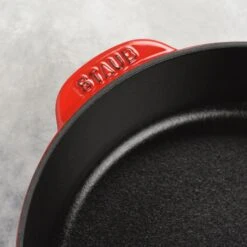Staub 8.5" Cherry Red Cast Iron Deep Traditional Skillet -Zwilling Shop DSC 2619