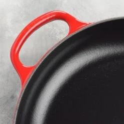 Le Creuset Cast Iron 10.25" Cerise Fry Pan With Wood Handle -Zwilling Shop DSC 2635