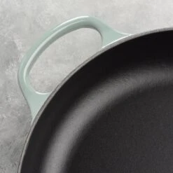 Le Creuset Cast Iron 10.25" Sea Salt Fry Pan With Wood Handle -Zwilling Shop DSC 2645