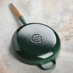 Le Creuset Cast Iron 10.25" Artichaut Fry Pan With Wood Handle -Zwilling Shop DSC 2655