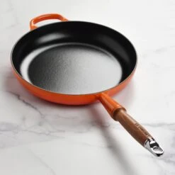 Le Creuset Cast Iron 10.25" Flame Fry Pan With Wood Handle 13 Le Creuset Cast Iron 10.25" Flame Fry Pan With Wood Handle -Zwilling Shop DSC 2666