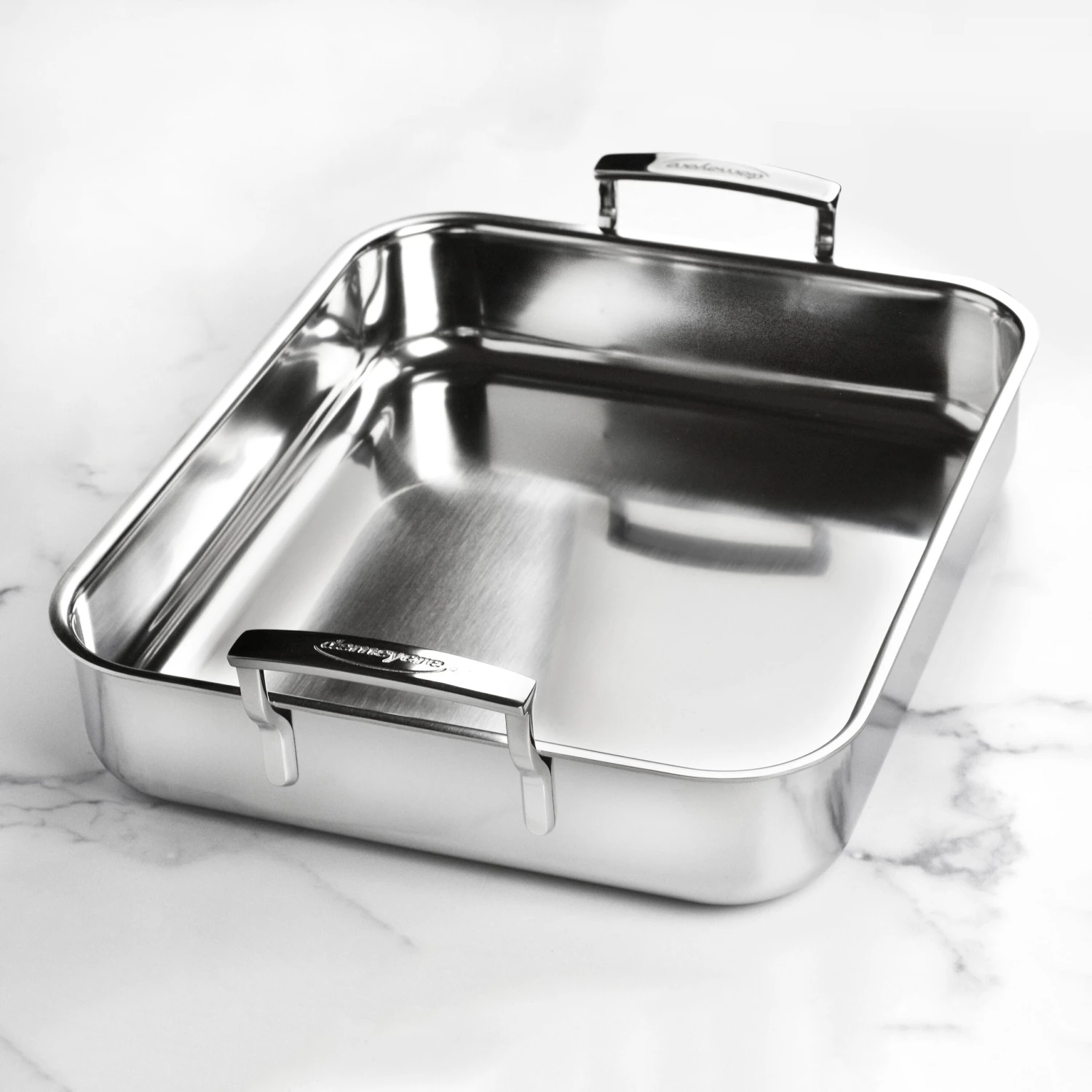 Demeyere 5-Plus 15.7" X 13.3" Stainless Steel Roasting Pan With Rack 7 Demeyere 5-Plus 15.7" X 13.3" Stainless Steel Roasting Pan With Rack - Image 5