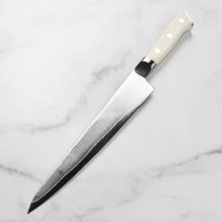 Zanmai Classic Damascus Corian 9.4" Sujihiki -Zwilling Shop DSC 2747