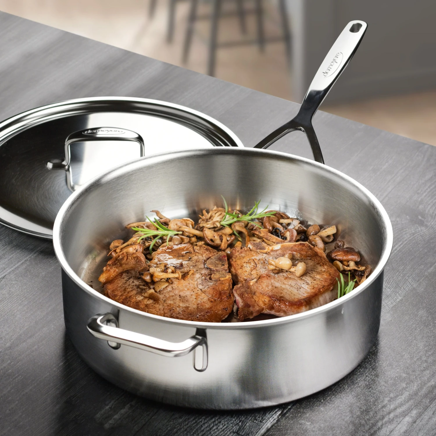 Demeyere 5-Plus 6.5-quart Stainless Steel Saute Pan 4 Demeyere 5-Plus 6.5-quart Stainless Steel Saute Pan - Image 2