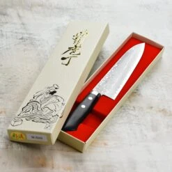 Masutani VG10 Damascus 7" Gyuto, Black Handle -Zwilling Shop DSC 2977