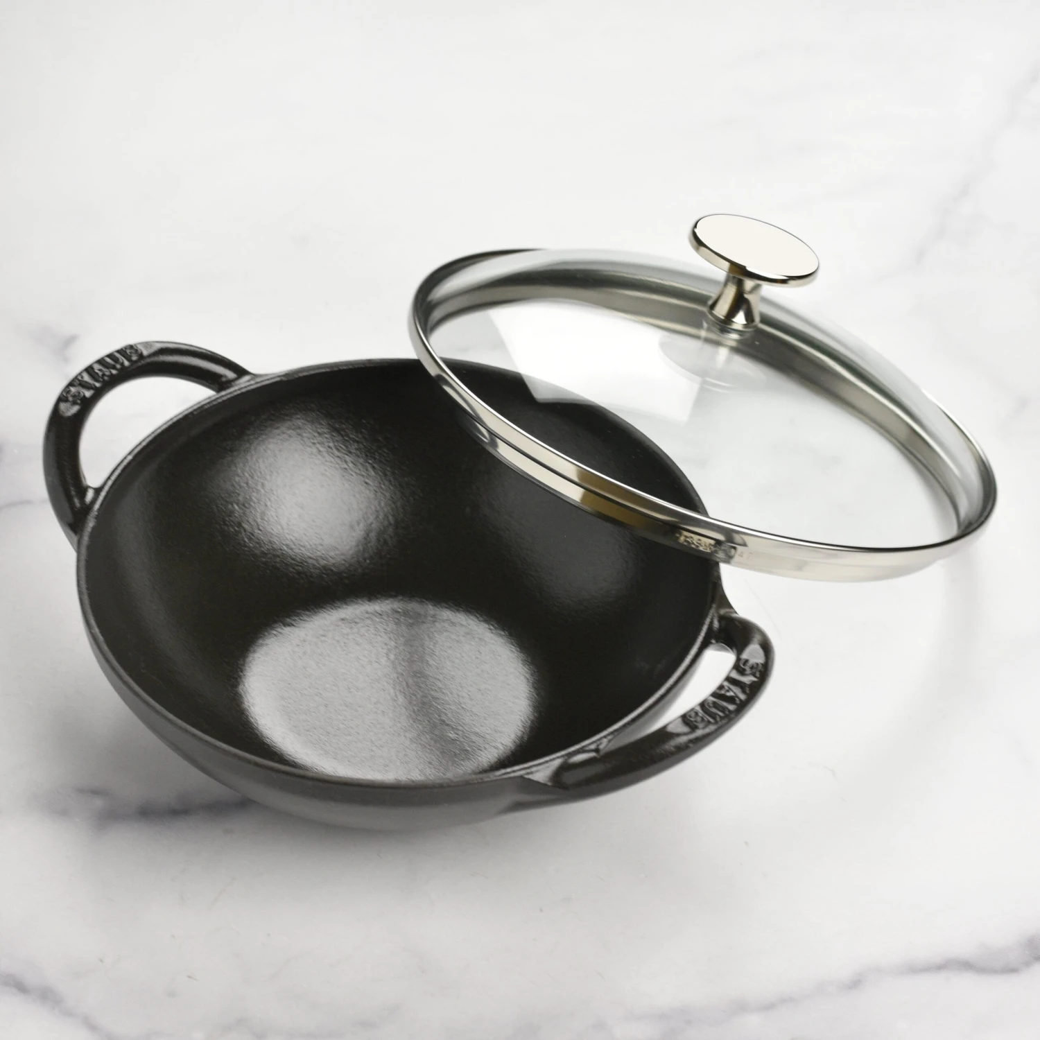 Staub 6.5" Matte Black Baby Wok 4 Staub 6.5" Matte Black Baby Wok - Image 2