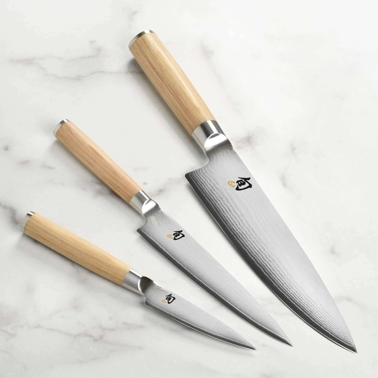 Shun Classic Blonde 3 Piece Knife Set 3 Shun Classic Blonde 3 Piece Knife Set