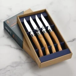 Opinel 4 Piece Olivewood Handle Steak Knife Set -Zwilling Shop DSC 3266