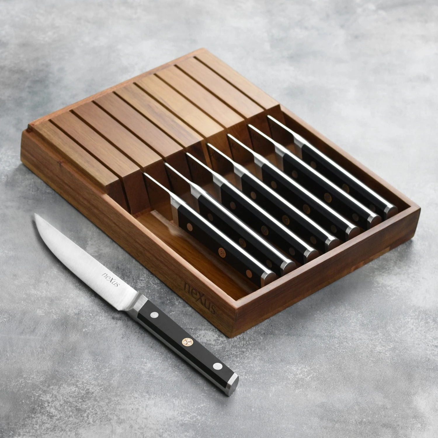 Nexus 8 Piece Steak Knife Set With In-Drawer Tray 3 Nexus 8 Piece Steak Knife Set With In-Drawer Tray