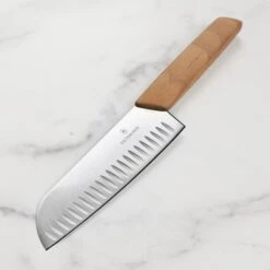 Victorinox Swiss Modern Wood 7" Hollow Edge Santoku Knife