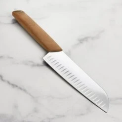Victorinox Swiss Modern Wood 7" Hollow Edge Santoku Knife -Zwilling Shop DSC 3419
