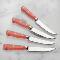 Wusthof Classic 4 Piece Coral Peach Steak Knife Set -Zwilling Shop DSC 3723