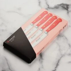 Wusthof Classic 4 Piece Coral Peach Steak Knife Set -Zwilling Shop DSC 4145