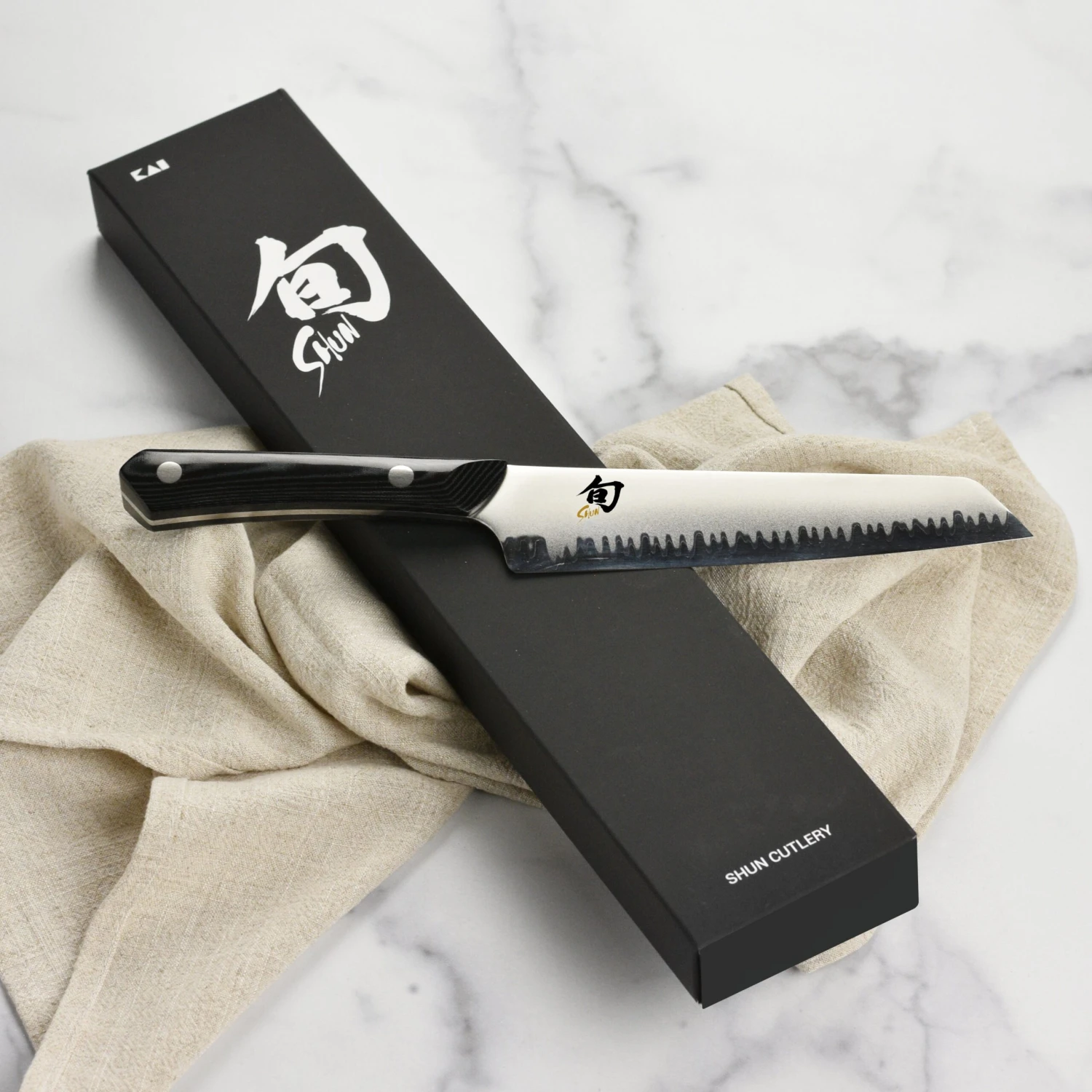 Shun Narukami Blue #2 Carbon Steel 6.5" Master Utility Knife 8 Shun Narukami Blue #2 Carbon Steel 6.5" Master Utility Knife - Image 6