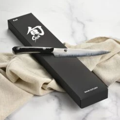 Shun Narukami Blue #2 Carbon Steel 6" Utility Knife -Zwilling Shop DSC 4241