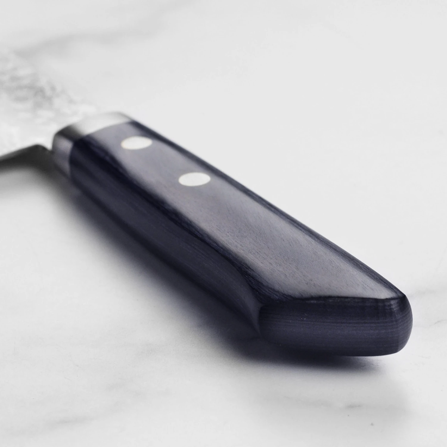 Masutani VG10 Damascus 7" Gyuto, Blue Handle 4 Masutani VG10 Damascus 7" Gyuto, Blue Handle - Image 2