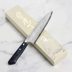 Masutani VG10 Damascus 7" Gyuto, Blue Handle 15 Masutani VG10 Damascus 7" Gyuto, Blue Handle -Zwilling Shop DSC 4502