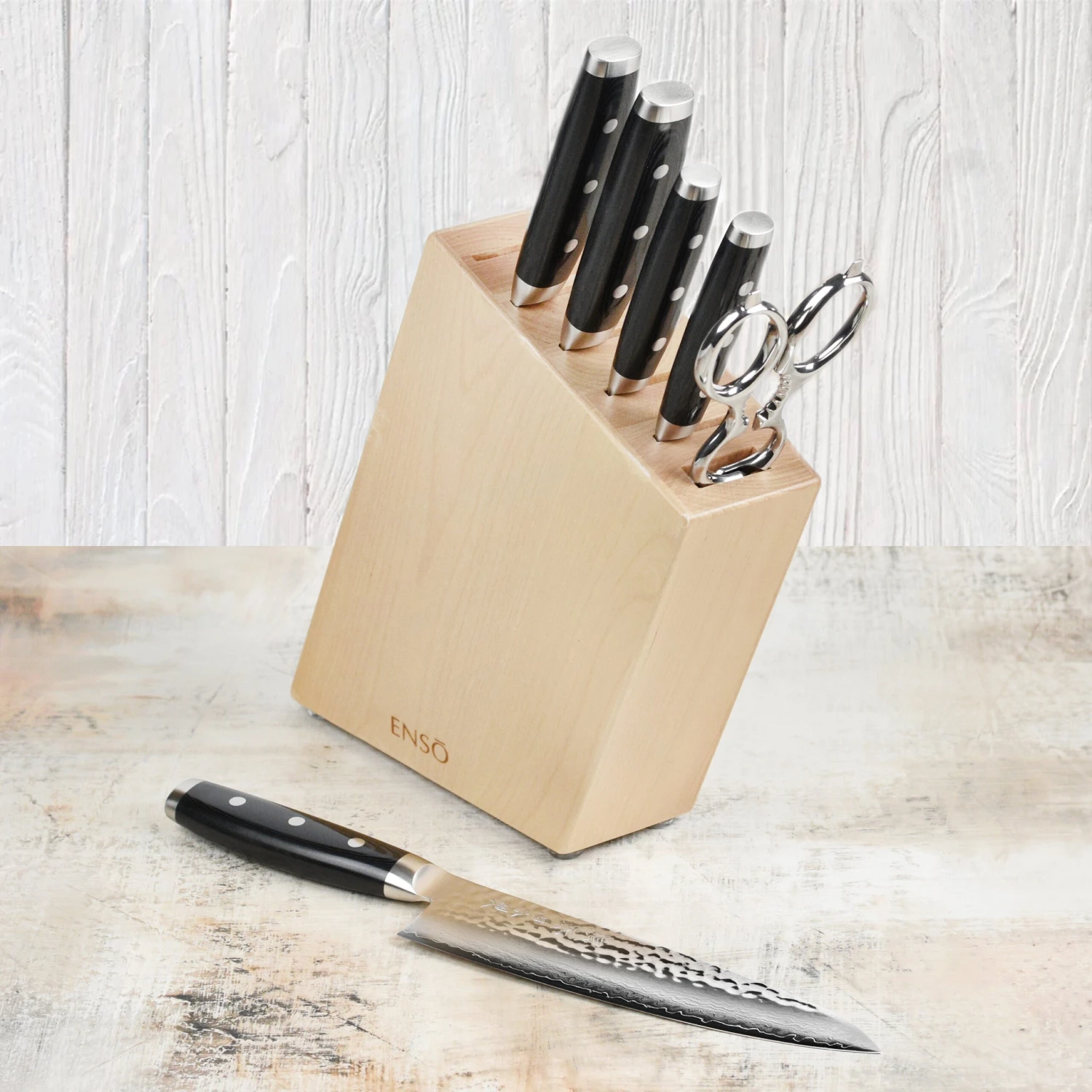 Enso HD 7 Piece Birch Knife Block Set 3 Enso HD 7 Piece Birch Knife Block Set