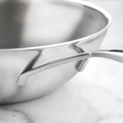 Demeyere 5-Plus 11.8" Stainless Steel Flat Bottom Wok -Zwilling Shop DSC 4657