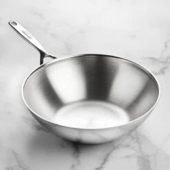 Demeyere 5-Plus 11.8" Stainless Steel Flat Bottom Wok -Zwilling Shop DSC 4658