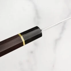 Takayuki X Itsuo Doi Homura SP Aogami #2 8.9" Kengata Gyuto With Saya -Zwilling Shop DSC 5013