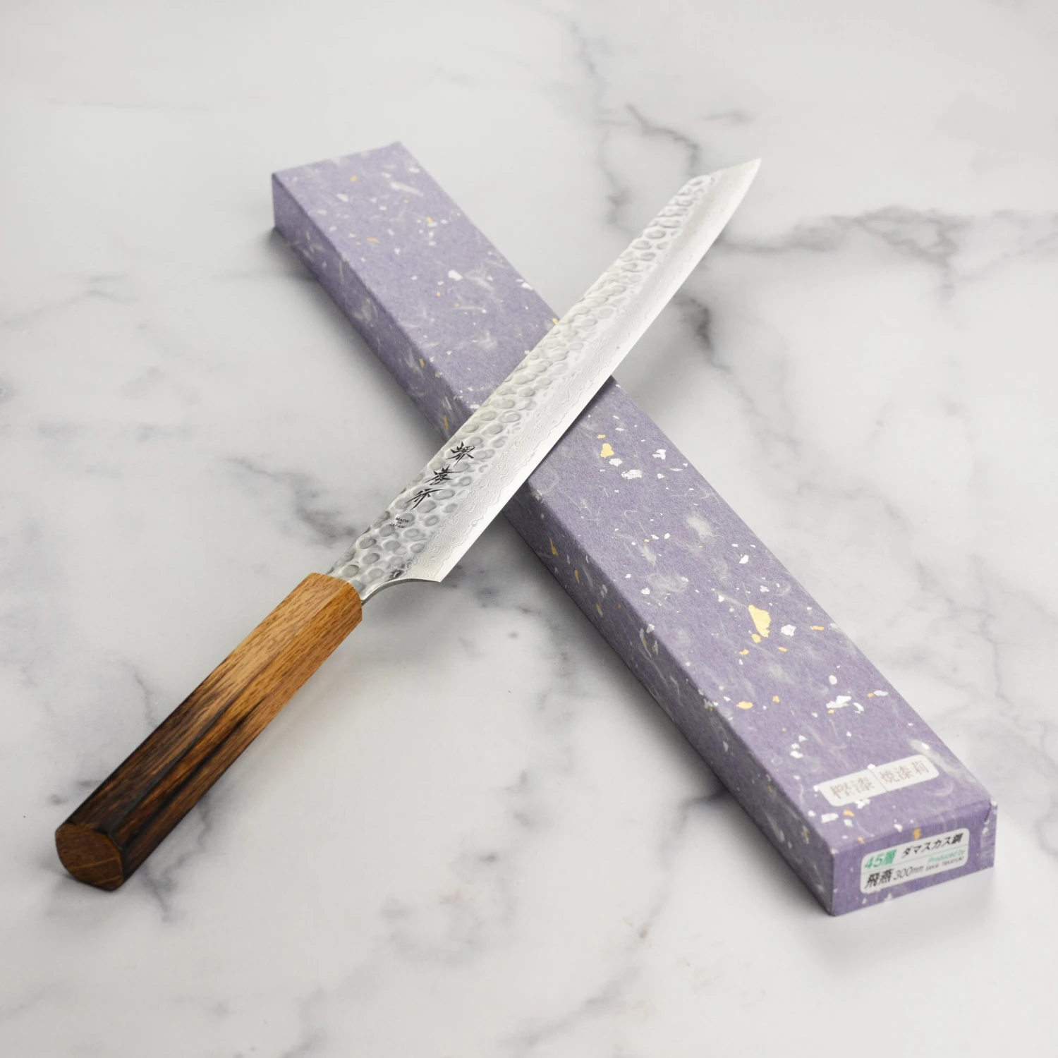 Takayuki Tsuchime Damascus Urushi 11.8" Kengata-Yanagiba 8 Takayuki Tsuchime Damascus Urushi 11.8" Kengata-Yanagiba - Image 6