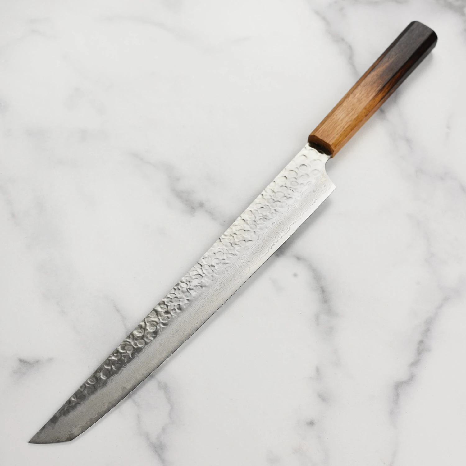 Takayuki Tsuchime Damascus Urushi 11.8" Sakimaru-Yanagiba 10 Takayuki Tsuchime Damascus Urushi 11.8" Sakimaru-Yanagiba - Image 8