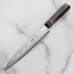 Senzo Black Damascus 8.25" Slicing Knife -Zwilling Shop DSC 5360