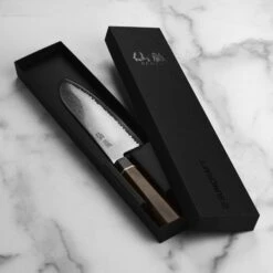 Senzo Black Damascus 6.5" Santoku Knife -Zwilling Shop DSC 5372