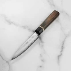 Senzo Black Damascus 4.75" Utility Knife -Zwilling Shop DSC 5377