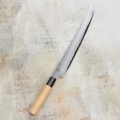 Takayuki X Itsuo Doi Homura Aogami #2 11.8" Sakimaru Yanagiba With Saya -Zwilling Shop DSC 5632