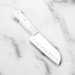 Wusthof Gourmet 5" Hollow Edge Santoku Knife, White Handle 13 Wusthof Gourmet 5" Hollow Edge Santoku Knife, White Handle -Zwilling Shop DSC 6052