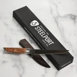 Steelport Carbon Steel 6" Boning Knife With Oregon Maple Magnetic Sheath -Zwilling Shop DSC 6221 2