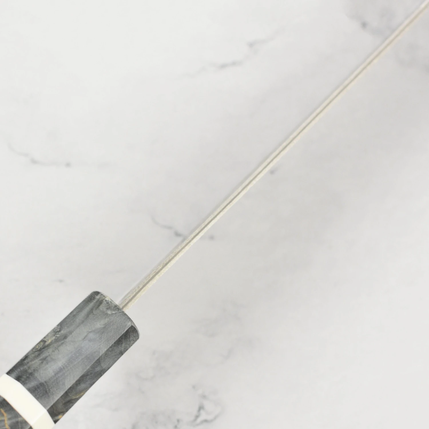 Saji SG2 Black Damascus 8.25" Gyuto, Stabilized Birch 9 Saji SG2 Black Damascus 8.25" Gyuto, Stabilized Birch - Image 7