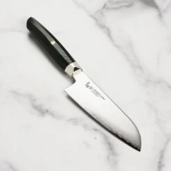 Zanmai Revolution SG2 5.9" Ko-Santoku With Green Micarta Handle