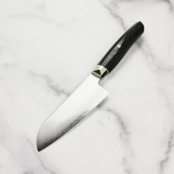 Zanmai Revolution SG2 5.9" Ko-Santoku With Green Micarta Handle -Zwilling Shop DSC 6508