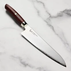Zanmai Revolution SG2 8.25" Gyuto With Red Pakkawood Handle
