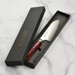 Zanmai Revolution SG2 5.9" Ko-Santoku With Red Pakkawood Handle 14 Zanmai Revolution SG2 5.9" Ko-Santoku With Red Pakkawood Handle -Zwilling Shop DSC 6542