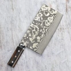 Saji SG2 Black Damascus 8.6" Chuka Bocho -Zwilling Shop DSC 6571