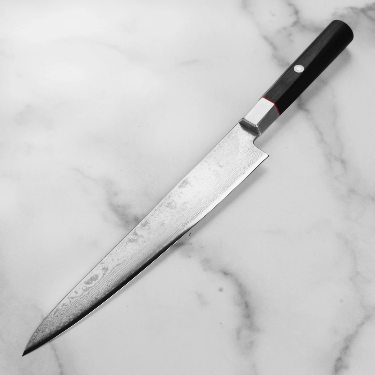 Zanmai Hybrid Damascus Splash 9.4" Sujihiki 7 Zanmai Hybrid Damascus Splash 9.4" Sujihiki - Image 5