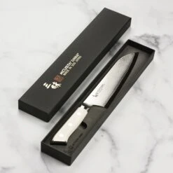 Zanmai Classic Damascus Corian 7" Santoku -Zwilling Shop DSC 6705