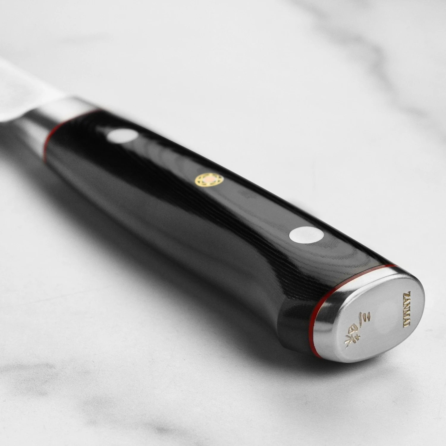 Zanmai Classic Pro Zebra Damascus 6.5" Curved Boning Knife 4 Zanmai Classic Pro Zebra Damascus 6.5" Curved Boning Knife - Image 2