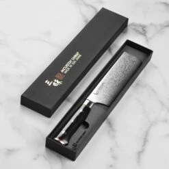 Zanmai Classic Pro Zebra Damascus 6.5" Nakiri -Zwilling Shop DSC 6758