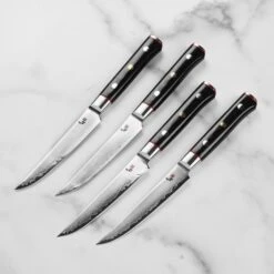 Zanmai Classic Pro Zebra Damascus 4 Piece Steak Knife Set 15 Zanmai Classic Pro Zebra Damascus 4 Piece Steak Knife Set -Zwilling Shop DSC 6791